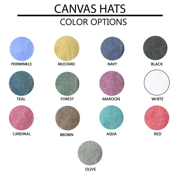 Beach Please Embroidered Colorful Canvas Hat