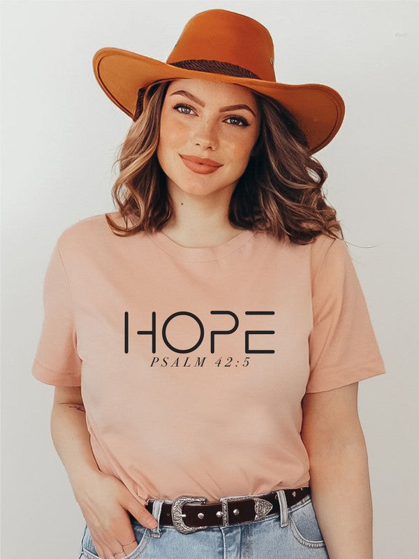 Hope Psalm 42:5 Short Sleeve Tee