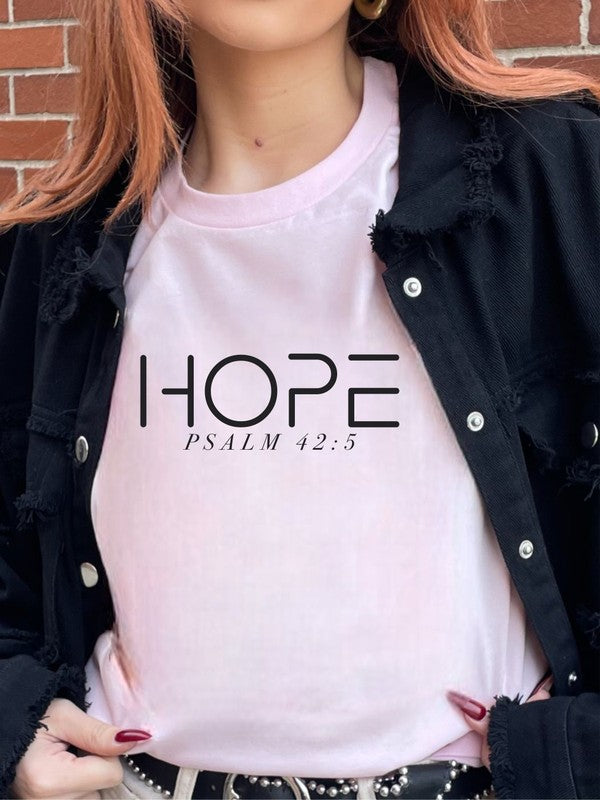Hope Psalm 42:5 Short Sleeve Tee