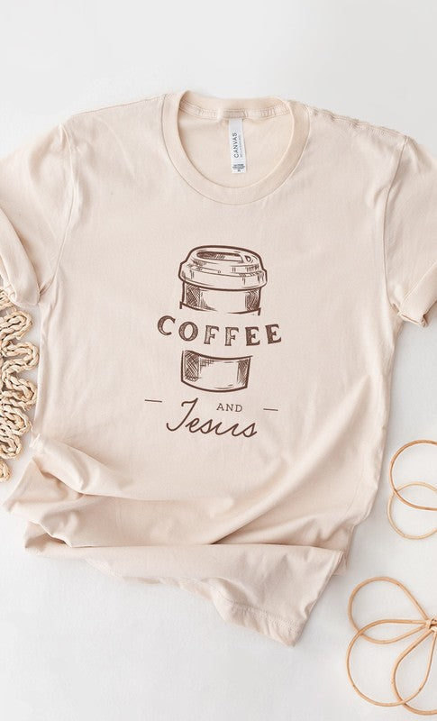 Coffee and Jesus Plus Size Graphic Tee
