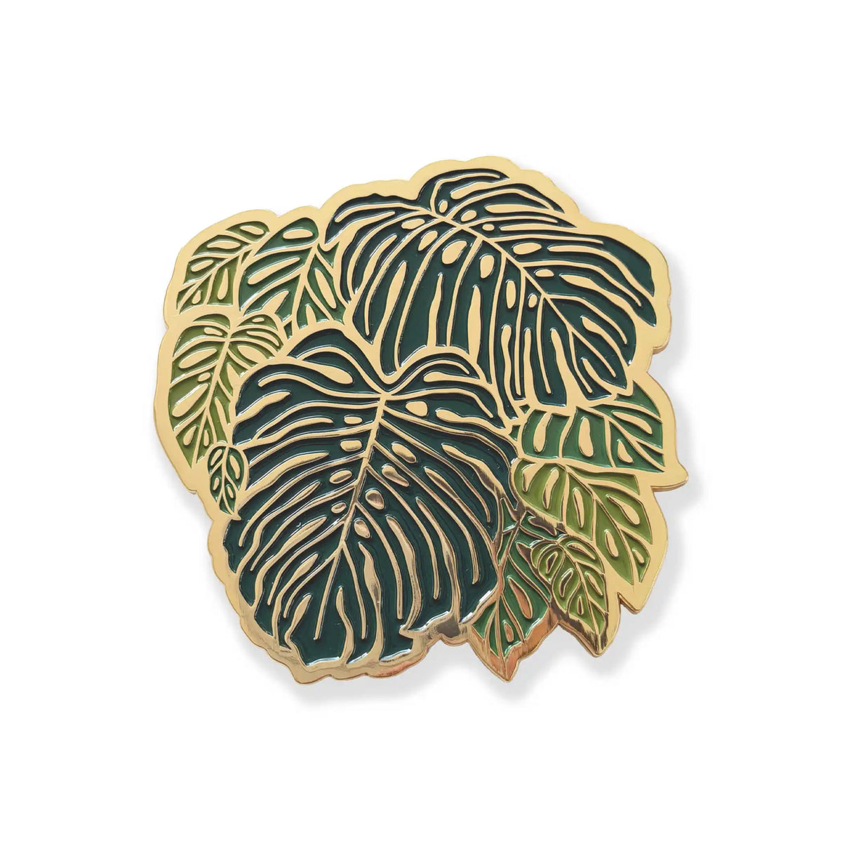 Monstera Tropical Gold Drink Coasters