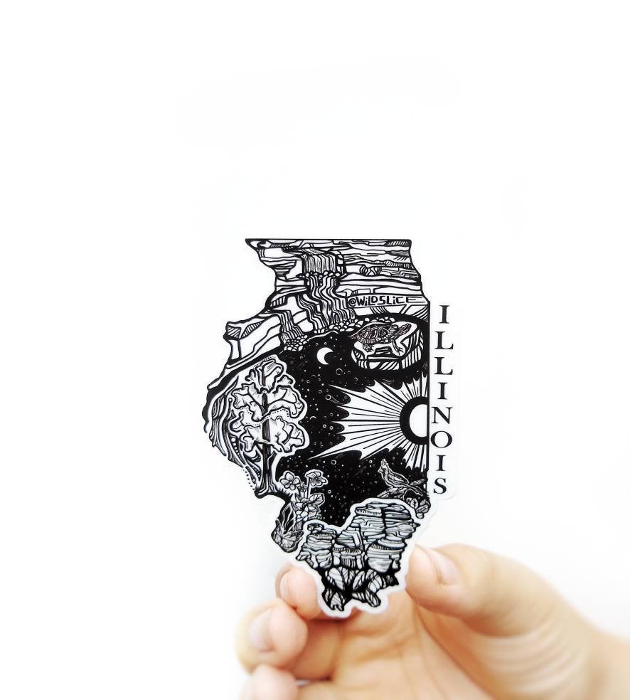 Illinois state 4” sticker