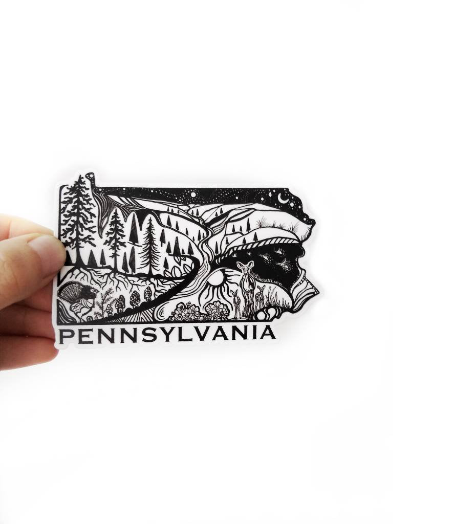 Pennsylvania State Sticker 4" sticker