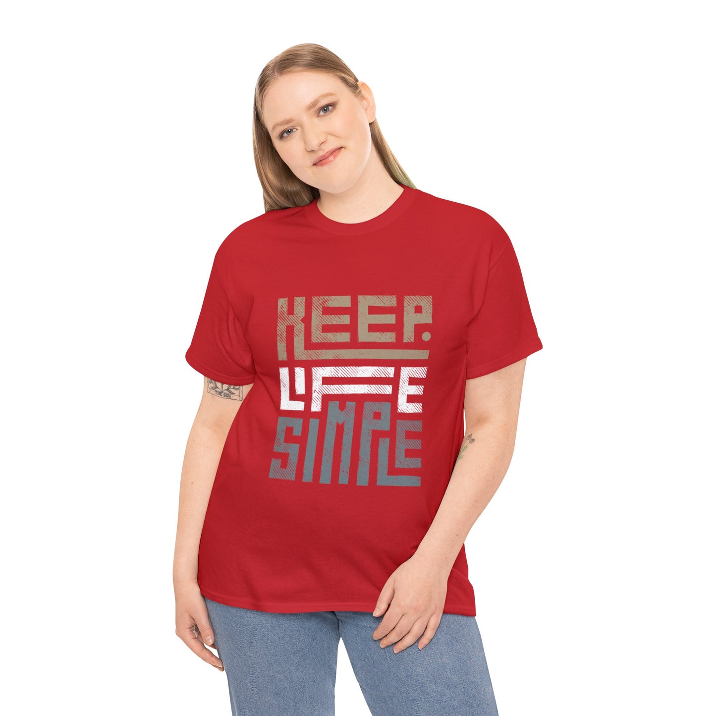 Keep Life Simple Earth Tone Unisex Heavy Cotton Tee