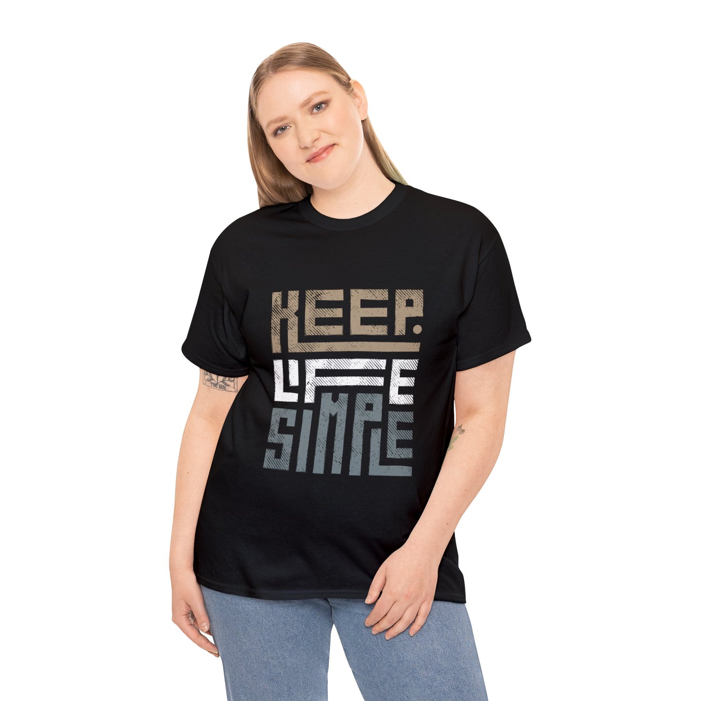 Keep Life Simple Earth Tone Unisex Heavy Cotton Tee