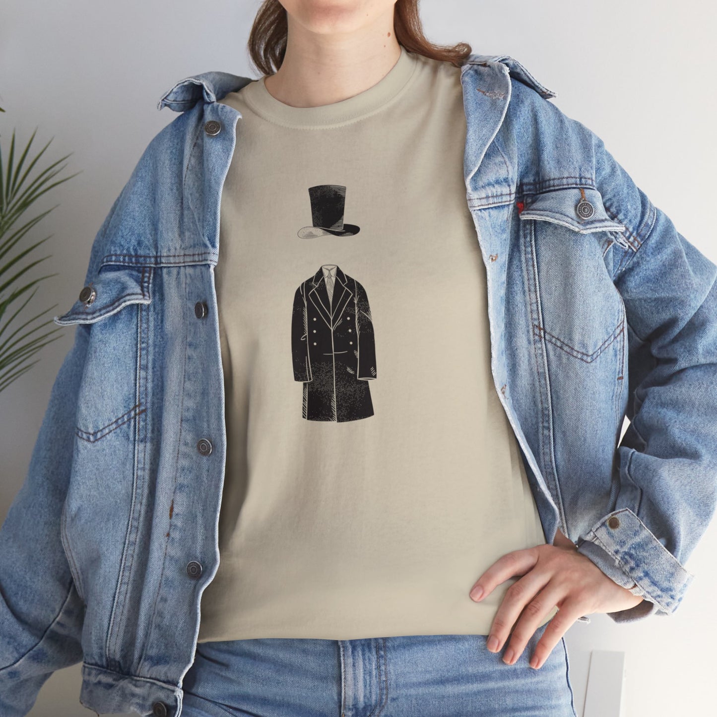 Black Detective Suit Men's Heavy Cotton Tee