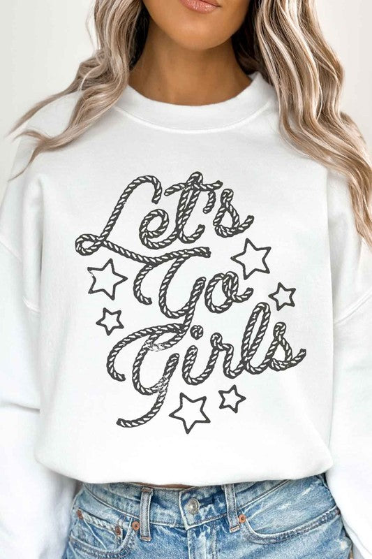 Let's Go Girls Western Country Oversized Sweatshirt