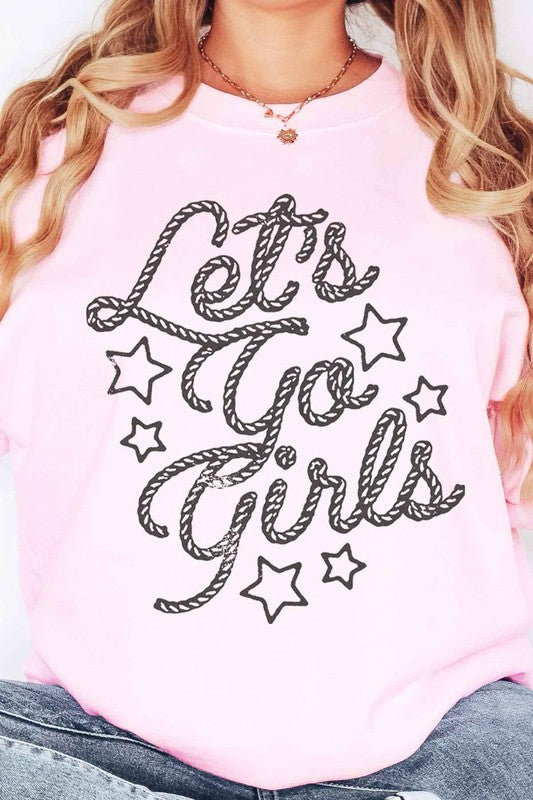 Let's Go Girls Western Country Oversized Sweatshirt