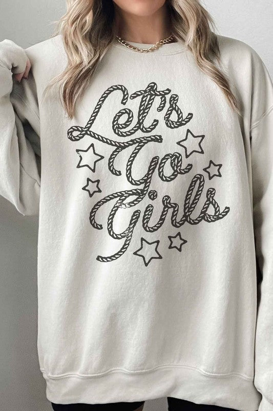 Let's Go Girls Western Country Oversized Sweatshirt