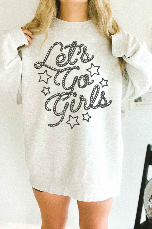 Let's Go Girls Western Country Oversized Sweatshirt