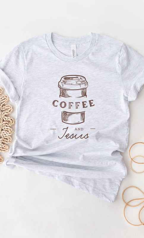Coffee and Jesus Plus Size Graphic Tee