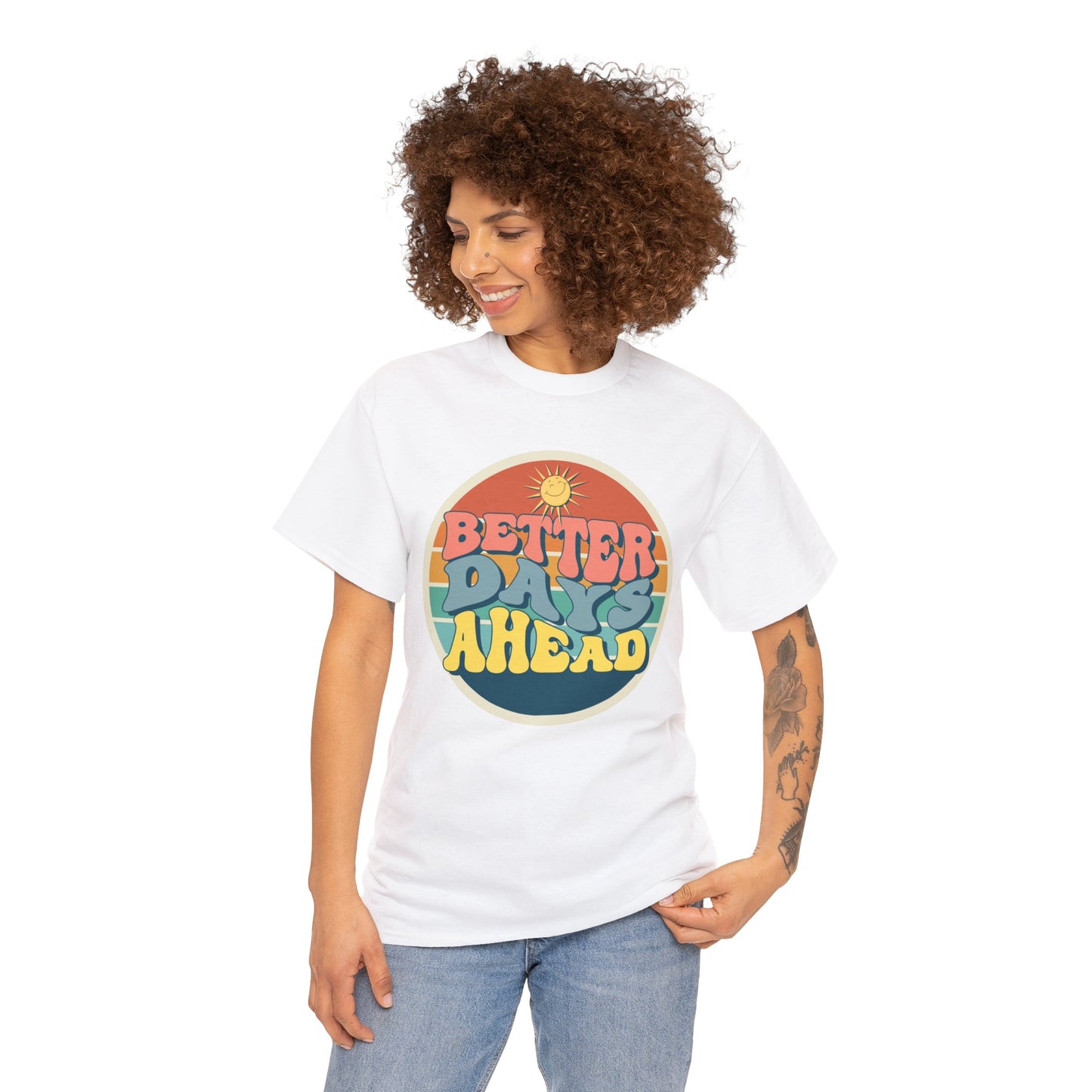 Better Days Ahead Men's Heavy Cotton Tee