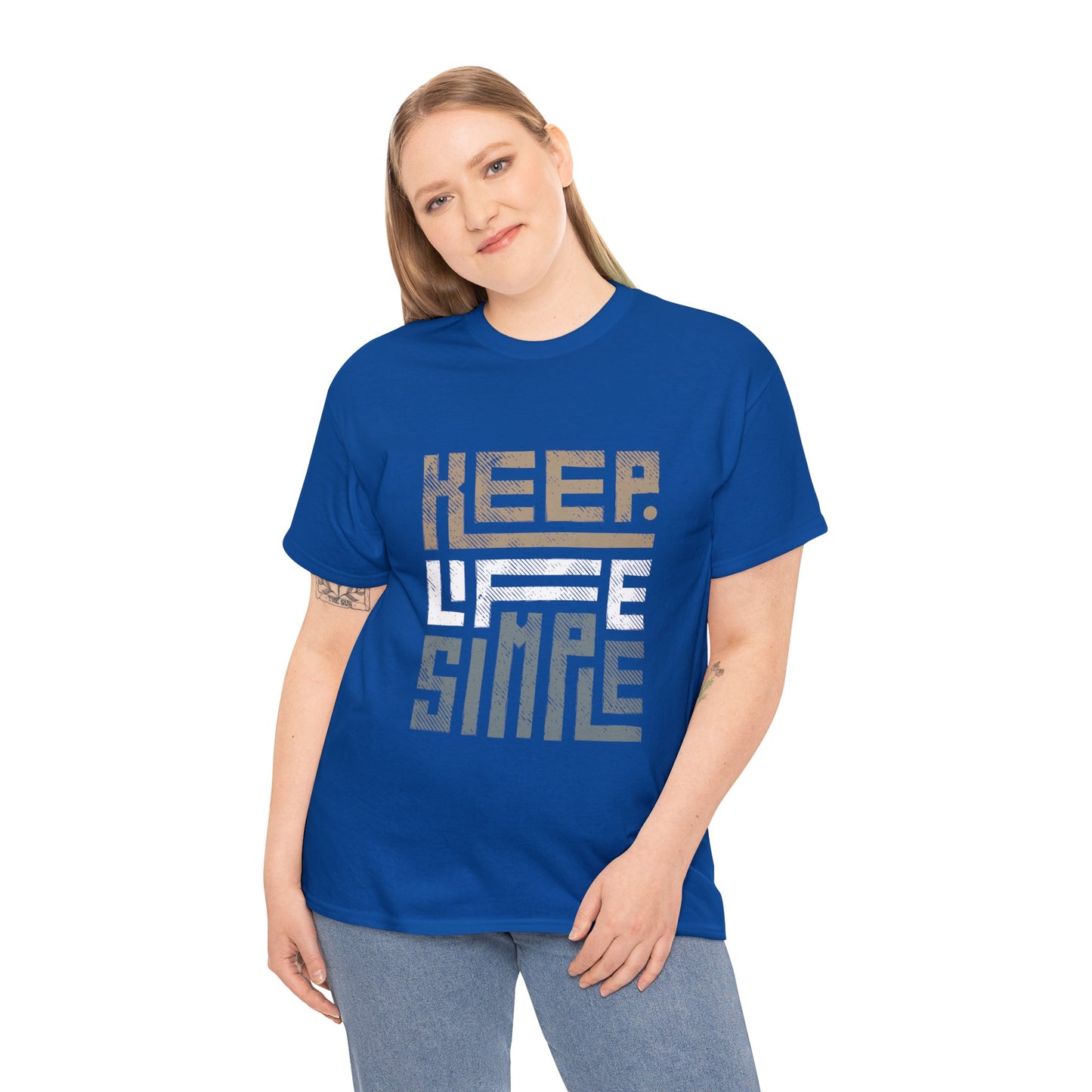 Keep Life Simple Earth Tone Unisex Heavy Cotton Tee