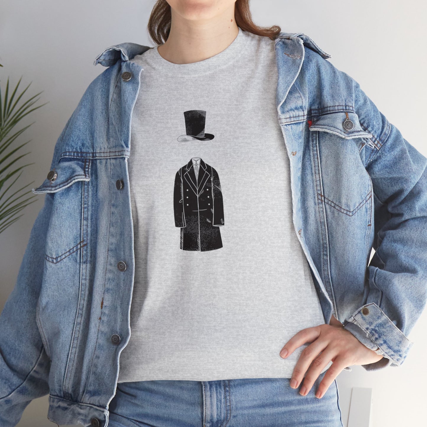 Black Detective Suit Men's Heavy Cotton Tee