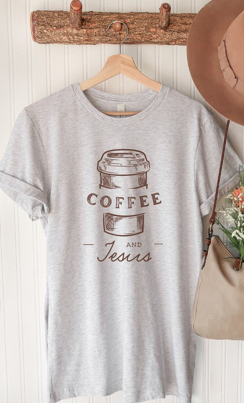 Coffee and Jesus Plus Size Graphic Tee