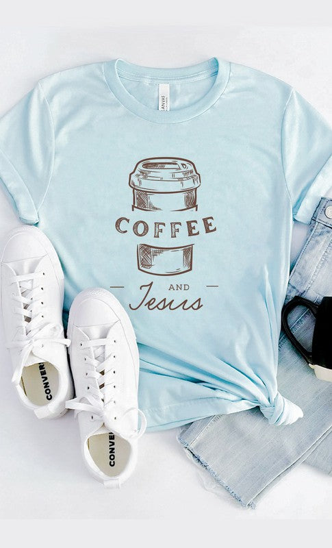 Coffee and Jesus Plus Size Graphic Tee
