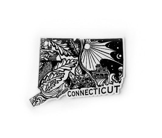 Connecticut State  4" sticker
