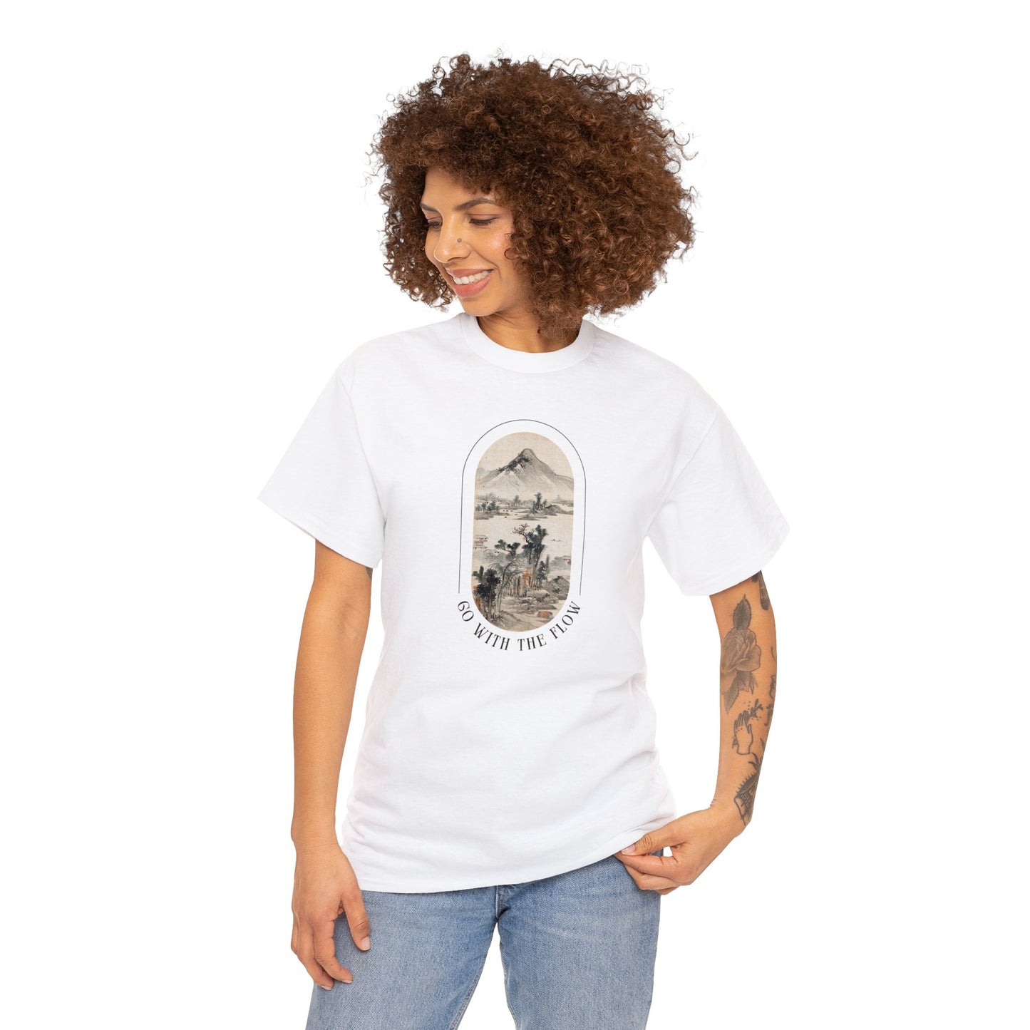 Go With the Flow Men's Heavy Cotton Tee