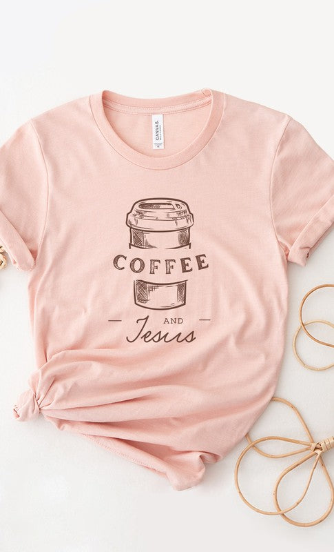 Coffee and Jesus Plus Size Graphic Tee