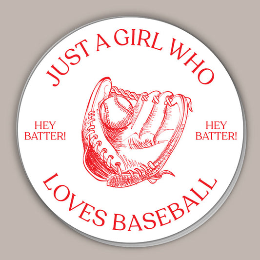 Just A Girl Who Loves Baseball (Decal)