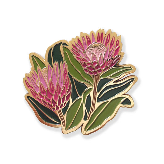 King Protea Gold Drink Coasters