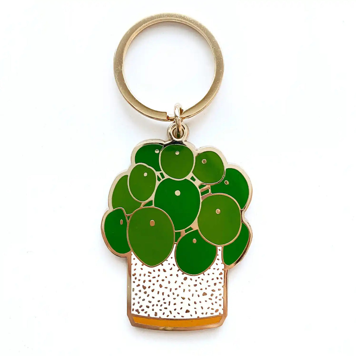 Pilea Plant Keychain
