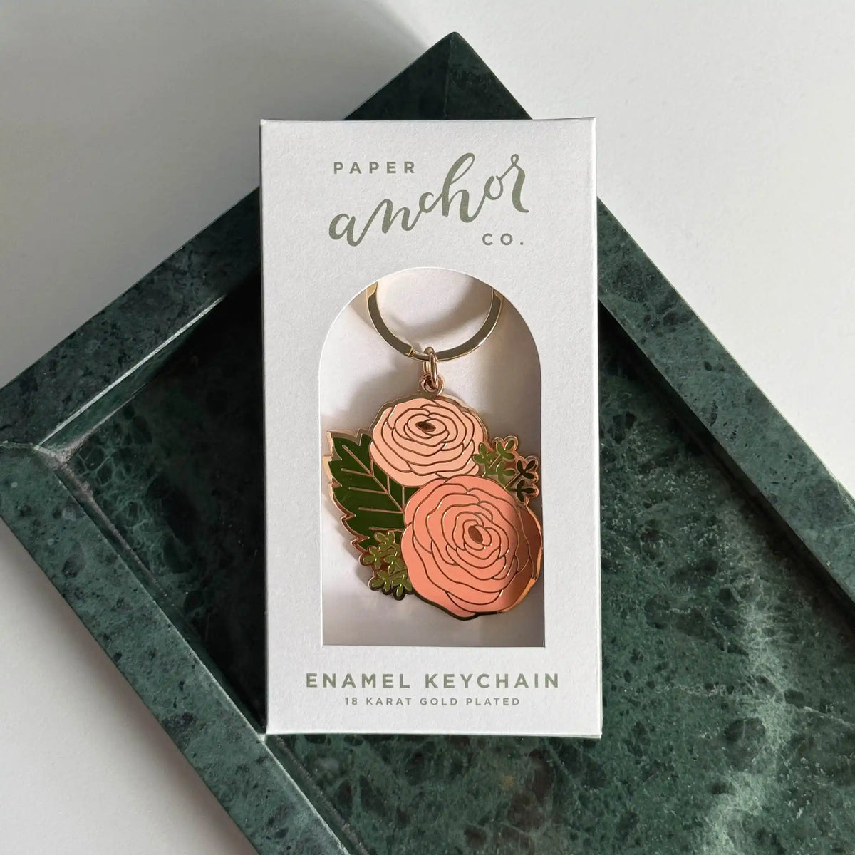 Michelle Ranunculus Flower Keychain