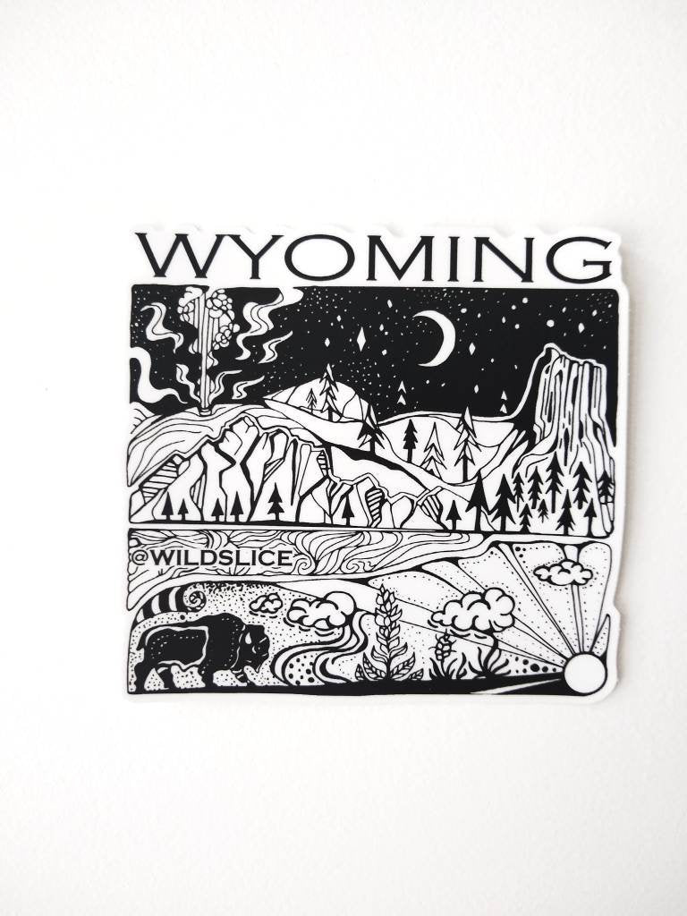 Wyoming State  4" stickers